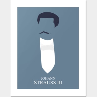 Johann Strauss III - Minimalist Portrait Posters and Art